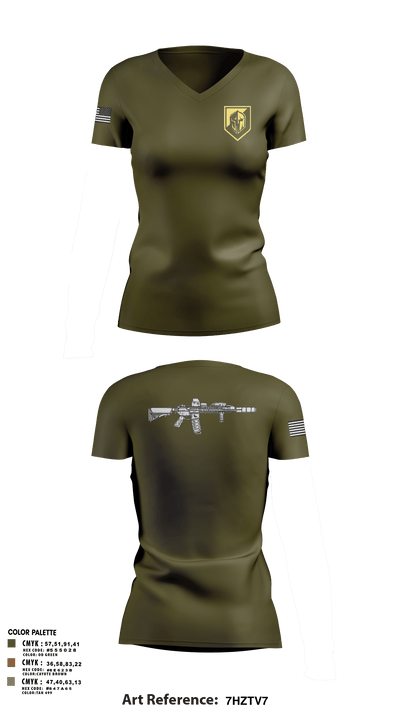 Miami shooting 59551904 Women's Short Sleeve V-neck Shirt - 41