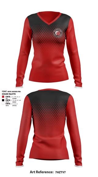 Womens Long Sleeve Vneck Shirt, Kroc Swim Academy, Swimming, Teamtime, Team time, sublimation, custom sports apparel, team uniforms, spirit wear, spiritwear, sports uniforms, custom shirts, team store, custom team store, fundraiser sports, apparel fundraiser