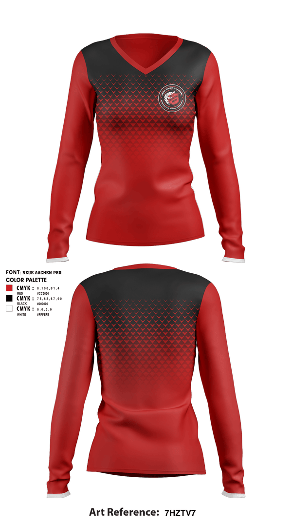 Womens Long Sleeve Vneck Shirt, Kroc Swim Academy, Swimming, Teamtime, Team time, sublimation, custom sports apparel, team uniforms, spirit wear, spiritwear, sports uniforms, custom shirts, team store, custom team store, fundraiser sports, apparel fundraiser