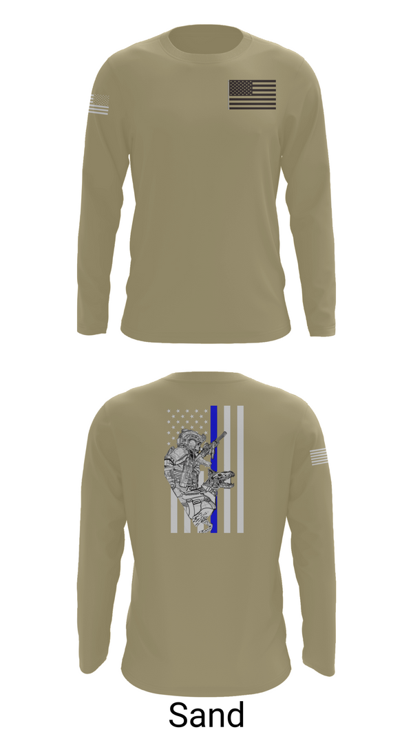 Long Sleeve Performance Shirt, 904th MP Det Military Working Dog, Army, Teamtime, Team time, sublimation, custom sports apparel, team uniforms, spirit wear, spiritwear, sports uniforms, custom shirts, team store, custom team store, fundraiser sports, apparel fundraiser