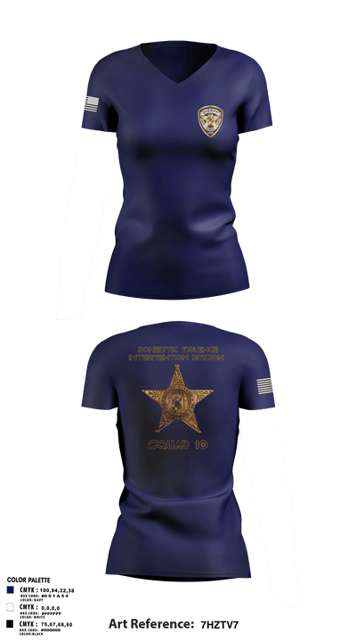 Domestic violence intervention division, 77252950 Women's Short Sleeve V-neck Shirt - 1