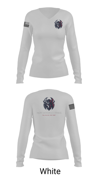 Women's Long Sleeve Vneck Shirt, Motivation X Fitness, LLC, , Teamtime, Team time, sublimation, custom sports apparel, team uniforms, spirit wear, spiritwear, sports uniforms, custom shirts, team store, custom team store, fundraiser sports, apparel fundraiser