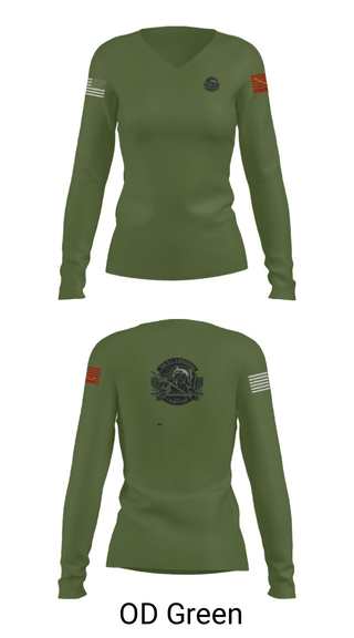 Womens Long Sleeve Vneck Shirt, VAQ-131, Navy, Teamtime, Team time, sublimation, custom sports apparel, team uniforms, spirit wear, spiritwear, sports uniforms, custom shirts, team store, custom team store, fundraiser sports, apparel fundraiser