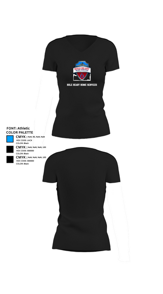 Womens Short Sleeve Vneck Shirt, Hole Heart Home Services, , Teamtime, Team time, sublimation, custom sports apparel, team uniforms, spirit wear, spiritwear, sports uniforms, custom shirts, team store, custom team store, fundraiser sports, apparel fundraiser