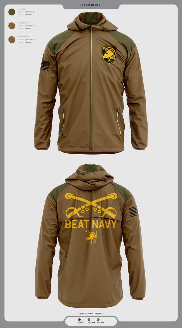 Windbreaker, HORNET BATTALION, Army, Teamtime, Team time, sublimation, custom sports apparel, team uniforms, spirit wear, spiritwear, sports uniforms, custom shirts, team store, custom team store, fundraiser sports, apparel fundraiser