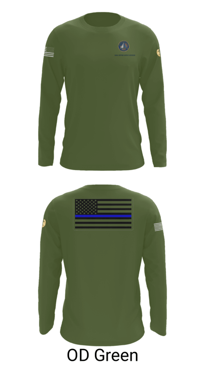 NAVAL SUPPORT ACTIVITY BETHESDA SECURITY FORCES 28838405 Long Sleeve Performance Shirt - 44