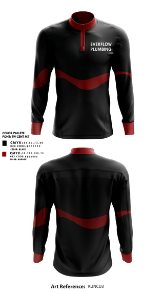 Quarter Zip Jacket, EVERFLOW PLUMBING, , Teamtime, Team time, sublimation, custom sports apparel, team uniforms, spirit wear, spiritwear, sports uniforms, custom shirts, team store, custom team store, fundraiser sports, apparel fundraiser
