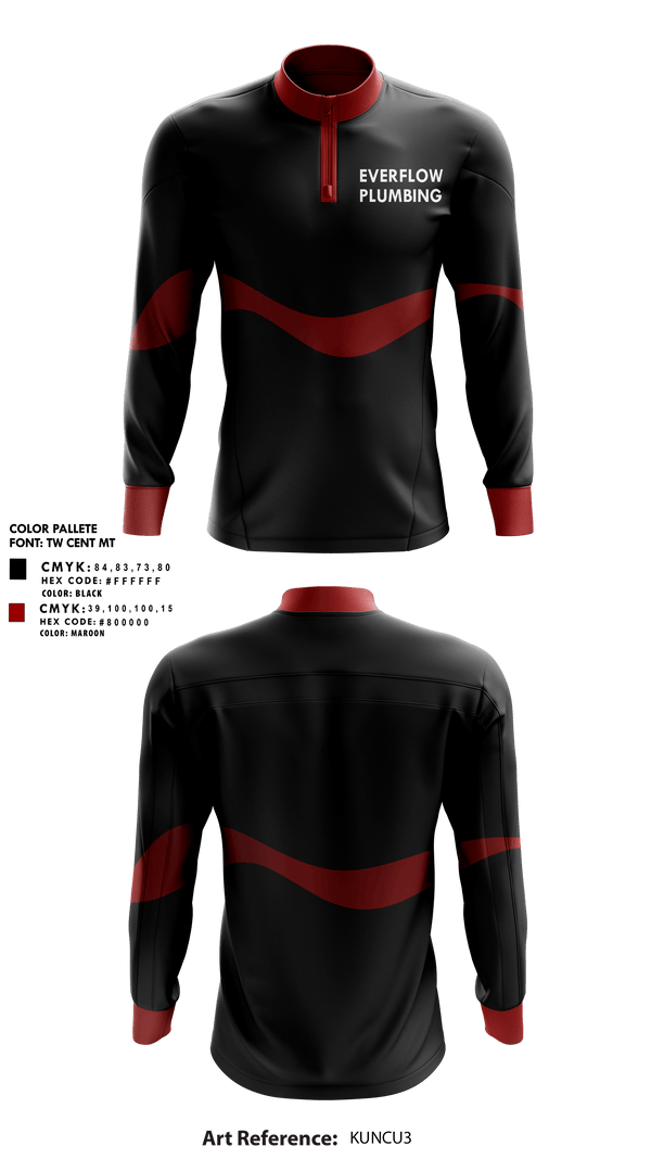 Quarter Zip Jacket, EVERFLOW PLUMBING, , Teamtime, Team time, sublimation, custom sports apparel, team uniforms, spirit wear, spiritwear, sports uniforms, custom shirts, team store, custom team store, fundraiser sports, apparel fundraiser