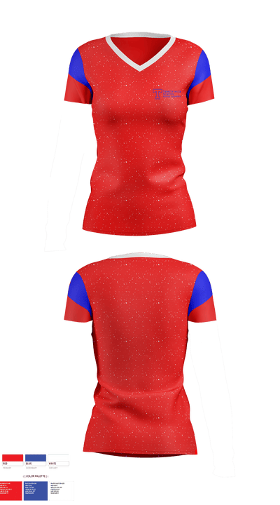 Trinity High School Cross Country 16011838 Women's Short Sleeve V-neck Shirt - 1