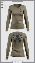 1 mxg 21622843 Women's Long Sleeve V-neck Shirt - 1