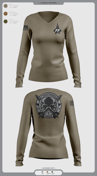 Womens Long Sleeve Vneck Shirt, 1 mxg, Air Force, Teamtime, Team time, sublimation, custom sports apparel, team uniforms, spirit wear, spiritwear, sports uniforms, custom shirts, team store, custom team store, fundraiser sports, apparel fundraiser