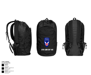 Gear Bag, 11th ABN DIV WO, , Teamtime, Team time, sublimation, custom sports apparel, team uniforms, spirit wear, spiritwear, sports uniforms, custom shirts, team store, custom team store, fundraiser sports, apparel fundraiser