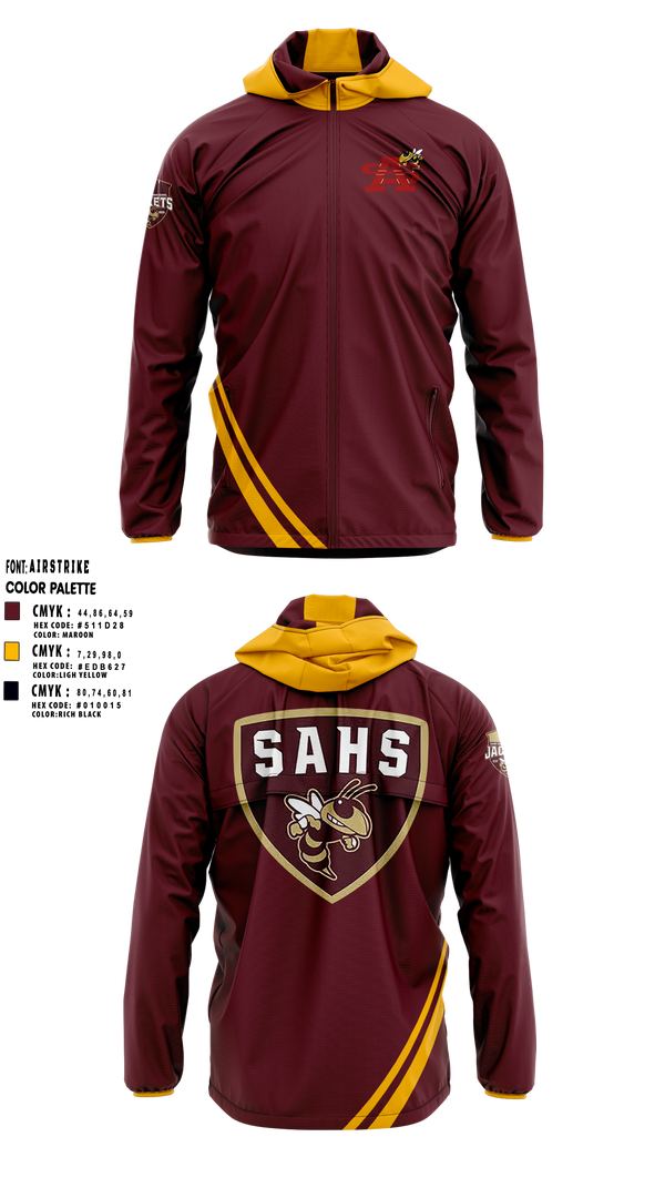 Windbreaker, St Augustine Yellow Jackets, Swimming, Teamtime, Team time, sublimation, custom sports apparel, team uniforms, spirit wear, spiritwear, sports uniforms, custom shirts, team store, custom team store, fundraiser sports, apparel fundraiser