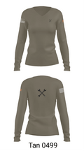 B CO 2-12 CAV 37897700 Women's Long Sleeve V-neck Shirt - 77