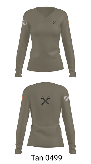 Womens Long Sleeve Vneck Shirt, B CO 2-12 CAV, Army, Teamtime, Team time, sublimation, custom sports apparel, team uniforms, spirit wear, spiritwear, sports uniforms, custom shirts, team store, custom team store, fundraiser sports, apparel fundraiser