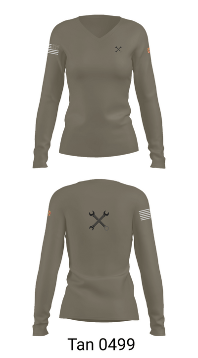 B CO 2-12 CAV 37897700 Women's Long Sleeve V-neck Shirt - 77