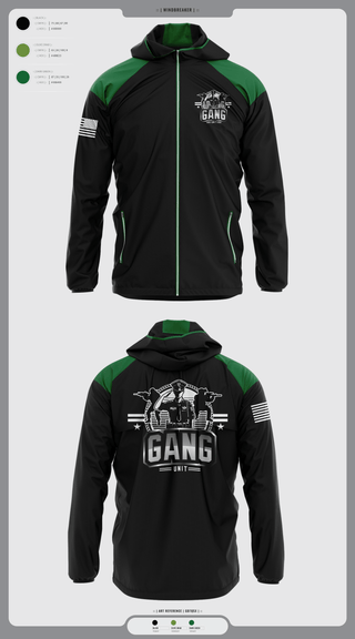 Windbreaker, Gang Unit, Police, Teamtime, Team time, sublimation, custom sports apparel, team uniforms, spirit wear, spiritwear, sports uniforms, custom shirts, team store, custom team store, fundraiser sports, apparel fundraiser