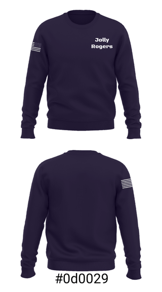 Crew Neck Sweatshirt, Jolly Rogers, Navy, Teamtime, Team time, sublimation, custom sports apparel, team uniforms, spirit wear, spiritwear, sports uniforms, custom shirts, team store, custom team store, fundraiser sports, apparel fundraiser