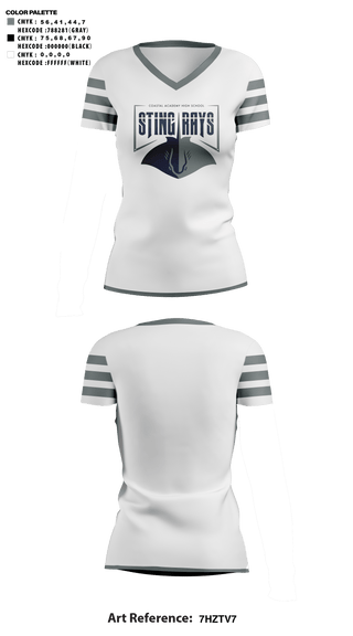 Womens Short Sleeve Vneck Shirt, Coastal Academy High School Cheer, Cheer, Teamtime, Team time, sublimation, custom sports apparel, team uniforms, spirit wear, spiritwear, sports uniforms, custom shirts, team store, custom team store, fundraiser sports, apparel fundraiser