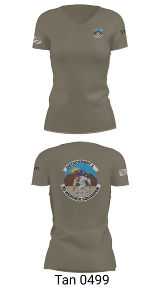 Womens Short Sleeve Vneck Shirt, Detachment 1, 3rd Combat Weather Sqd, Air Force, Teamtime, Team time, sublimation, custom sports apparel, team uniforms, spirit wear, spiritwear, sports uniforms, custom shirts, team store, custom team store, fundraiser sports, apparel fundraiser