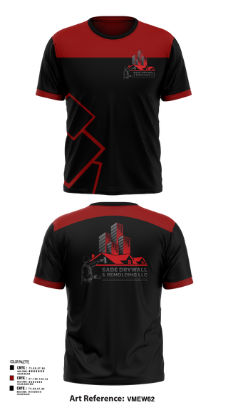Short Sleeve Performance Shirt, Sadedrywall & remolding llc, , Teamtime, Team time, sublimation, custom sports apparel, team uniforms, spirit wear, spiritwear, sports uniforms, custom shirts, team store, custom team store, fundraiser sports, apparel fundraiser