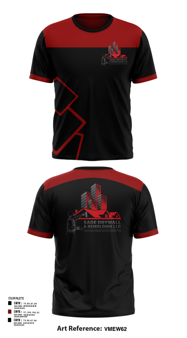 Short Sleeve Performance Shirt, Sadedrywall & remolding llc, , Teamtime, Team time, sublimation, custom sports apparel, team uniforms, spirit wear, spiritwear, sports uniforms, custom shirts, team store, custom team store, fundraiser sports, apparel fundraiser