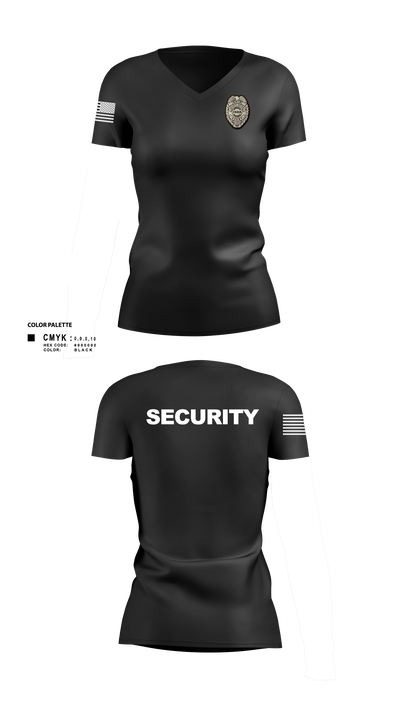 IMMUNE Security Defense Agency 11960591 Women's Short Sleeve V-neck Shirt - 40