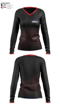Morrisderbyteam 50848963 Women's Long Sleeve V-neck Shirt -1 1