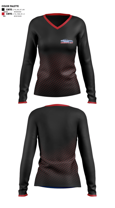 Morrisderbyteam 50848963 Women's Long Sleeve V-neck Shirt -1 1