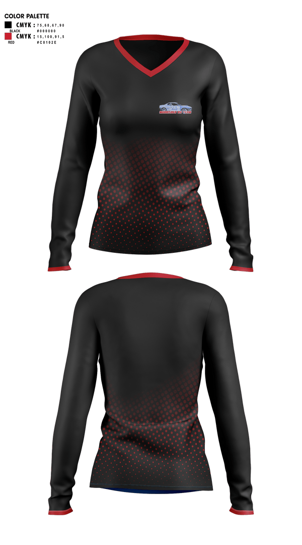 Womens Long Sleeve Vneck Shirt 1, Morrisderbyteam, , Teamtime, Team time, sublimation, custom sports apparel, team uniforms, spirit wear, spiritwear, sports uniforms, custom shirts, team store, custom team store, fundraiser sports, apparel fundraiser
