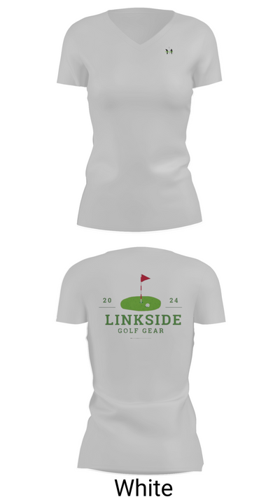 On the Links Golf Co 48920069 Women's Short Sleeve V-neck Shirt - 19