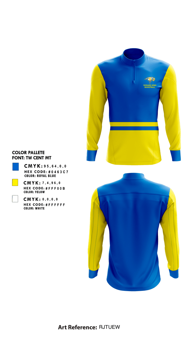 Quarter Zip Jacket, Richard Winn Academy Basketball, Men's Basketball, Teamtime, Team time, sublimation, custom sports apparel, team uniforms, spirit wear, spiritwear, sports uniforms, custom shirts, team store, custom team store, fundraiser sports, apparel fundraiser