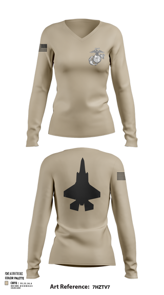 Womens Long Sleeve Vneck Shirt, Mals 12, Marines, Teamtime, Team time, sublimation, custom sports apparel, team uniforms, spirit wear, spiritwear, sports uniforms, custom shirts, team store, custom team store, fundraiser sports, apparel fundraiser