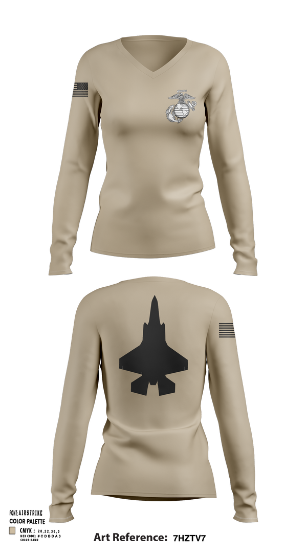 Womens Long Sleeve Vneck Shirt, Mals 12, Marines, Teamtime, Team time, sublimation, custom sports apparel, team uniforms, spirit wear, spiritwear, sports uniforms, custom shirts, team store, custom team store, fundraiser sports, apparel fundraiser