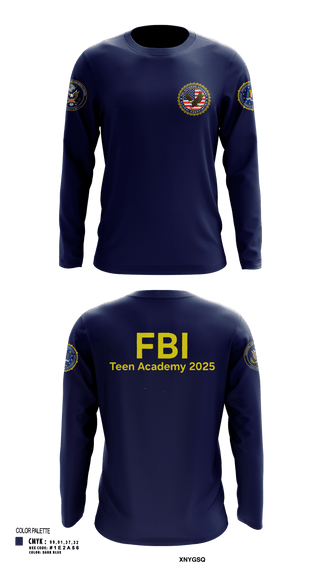 Long Sleeve Performance Shirt, FBI Citizens Academy, , Teamtime, Team time, sublimation, custom sports apparel, team uniforms, spirit wear, spiritwear, sports uniforms, custom shirts, team store, custom team store, fundraiser sports, apparel fundraiser