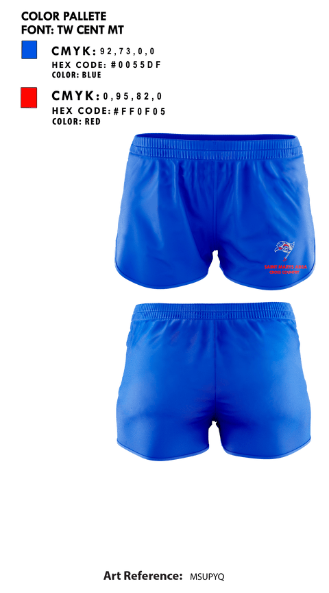 Womens Shorts, Saint Marys Area High School Cross Country, Cross Country, Teamtime, Team time, sublimation, custom sports apparel, team uniforms, spirit wear, spiritwear, sports uniforms, custom shirts, team store, custom team store, fundraiser sports, apparel fundraiser