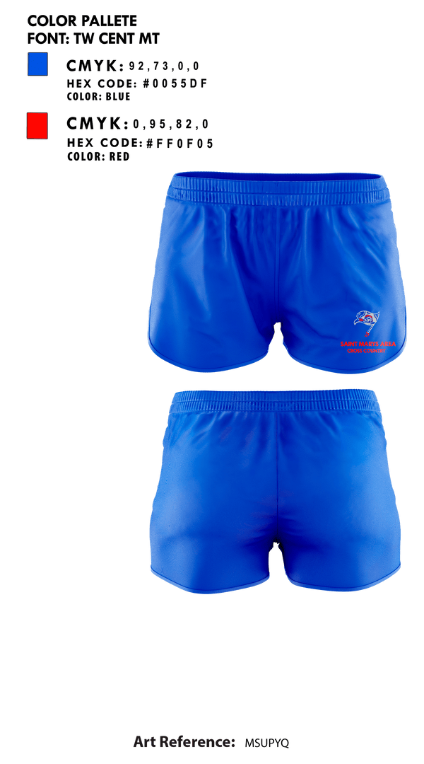 Womens Shorts, Saint Marys Area High School Cross Country, Cross Country, Teamtime, Team time, sublimation, custom sports apparel, team uniforms, spirit wear, spiritwear, sports uniforms, custom shirts, team store, custom team store, fundraiser sports, apparel fundraiser