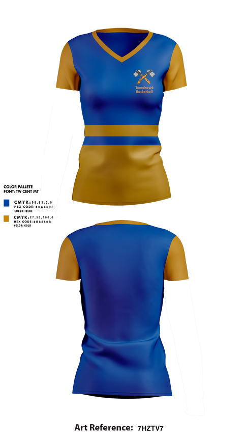Womens Short Sleeve Vneck Shirt, Tomahawk High School Basketball, Women's Basketball, Teamtime, Team time, sublimation, custom sports apparel, team uniforms, spirit wear, spiritwear, sports uniforms, custom shirts, team store, custom team store, fundraiser sports, apparel fundraiser