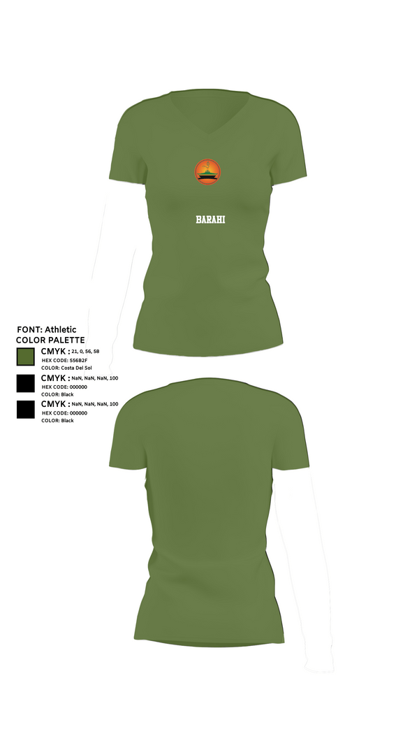 Womens Short Sleeve Vneck Shirt, Barahi, , Teamtime, Team time, sublimation, custom sports apparel, team uniforms, spirit wear, spiritwear, sports uniforms, custom shirts, team store, custom team store, fundraiser sports, apparel fundraiser