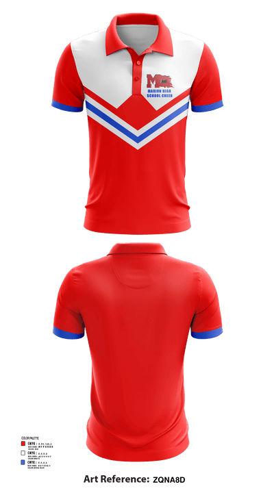 Marion High School Cheer 46477602 Short Sleeve Performance Polo - 119