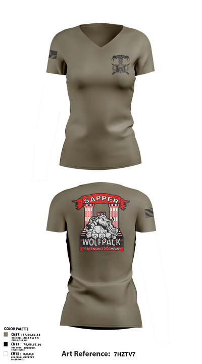undefined Women's Short Sleeve V-neck Shirt - 1
