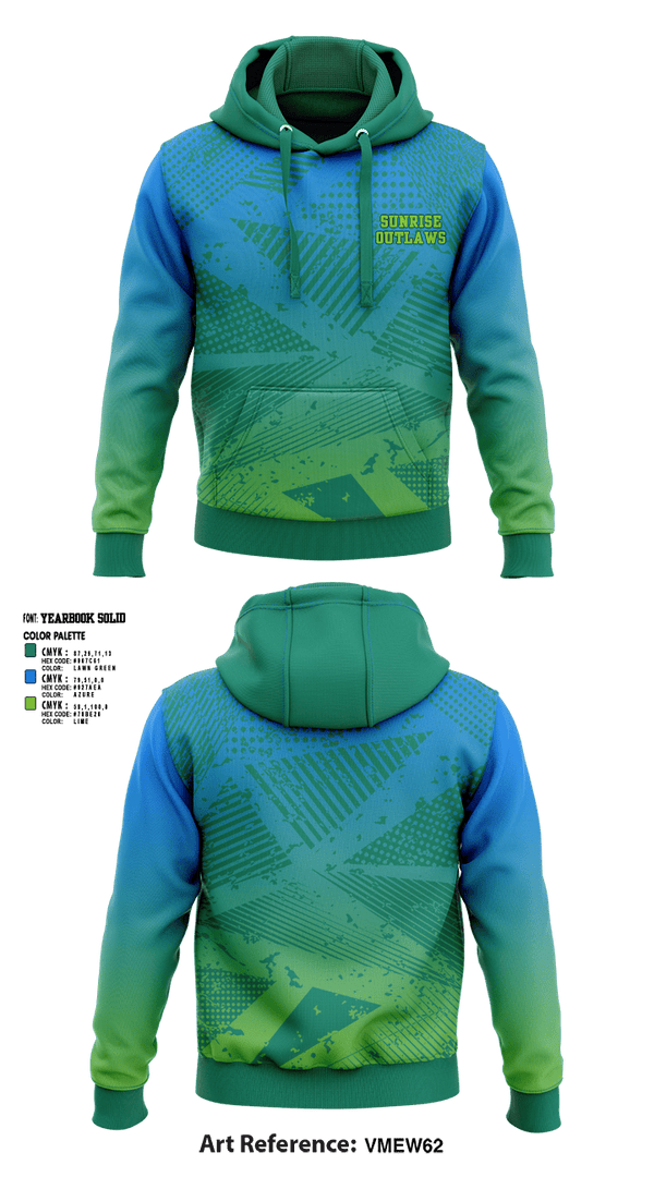 Hoodie, Sunrise Outlaws, Softball, Teamtime, Team time, sublimation, custom sports apparel, team uniforms, spirit wear, spiritwear, sports uniforms, custom shirts, team store, custom team store, fundraiser sports, apparel fundraiser