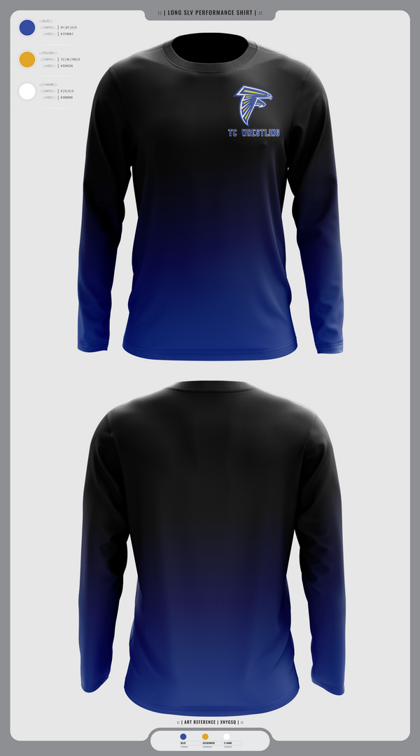 Long Sleeve Performance Shirt, Todd County High School Wrestling, Wrestling, Teamtime, Team time, sublimation, custom sports apparel, team uniforms, spirit wear, spiritwear, sports uniforms, custom shirts, team store, custom team store, fundraiser sports, apparel fundraiser