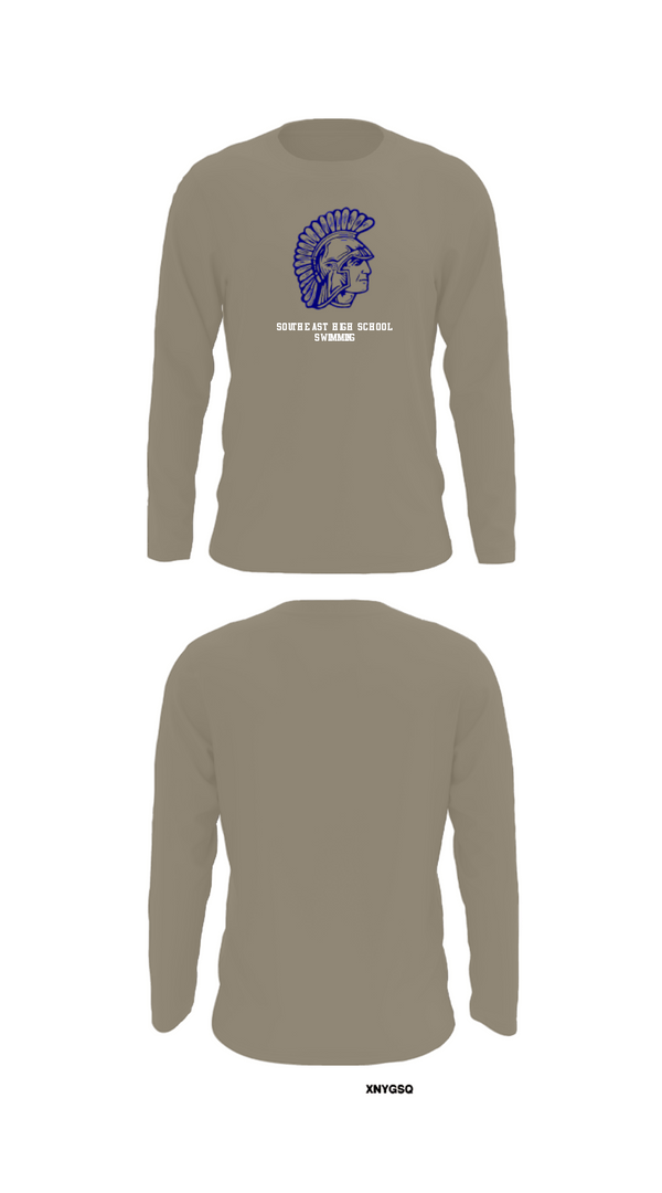 Long Sleeve Performance Shirt, Southeast High School Swimming, Swimming, Teamtime, Team time, sublimation, custom sports apparel, team uniforms, spirit wear, spiritwear, sports uniforms, custom shirts, team store, custom team store, fundraiser sports, apparel fundraiser