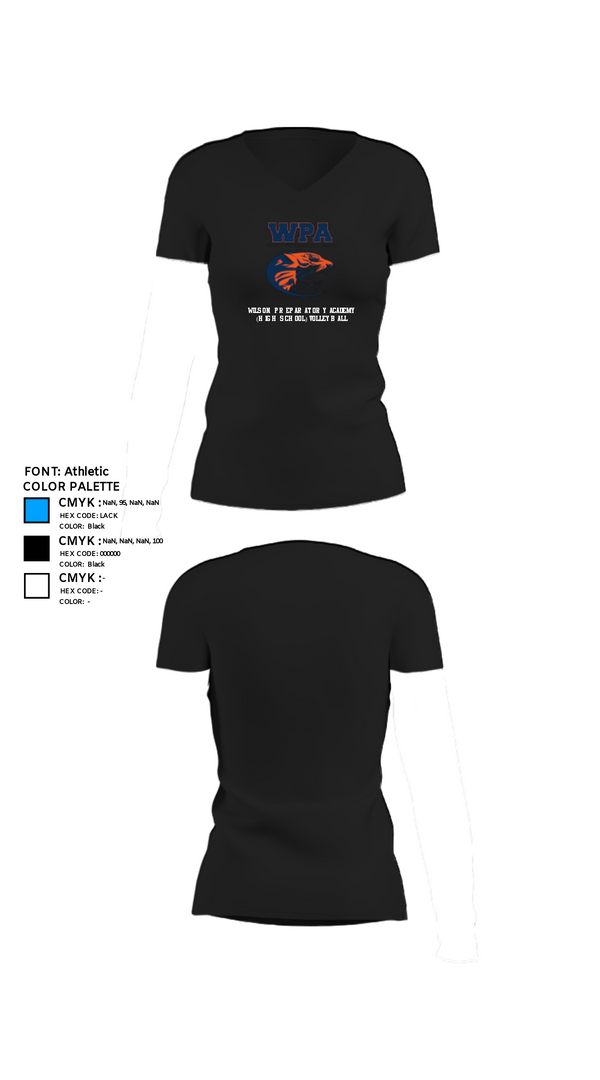 Women's Short Sleeve Vneck Shirt, Wilson Preparatory Academy (High School) Volleyball, Women's Volleyball, Teamtime, Team time, sublimation, custom sports apparel, team uniforms, spirit wear, spiritwear, sports uniforms, custom shirts, team store, custom team store, fundraiser sports, apparel fundraiser