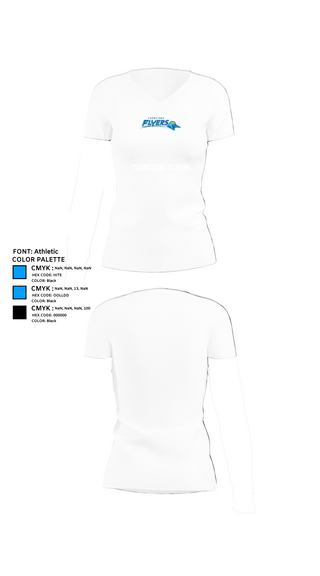 Womens Short Sleeve Vneck Shirt, Turnstone Flyers, Ice Hockey, Teamtime, Team time, sublimation, custom sports apparel, team uniforms, spirit wear, spiritwear, sports uniforms, custom shirts, team store, custom team store, fundraiser sports, apparel fundraiser