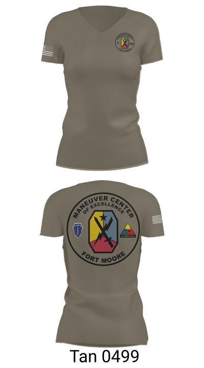Fort moore 23614259 Women's Short Sleeve V-neck Shirt - 68