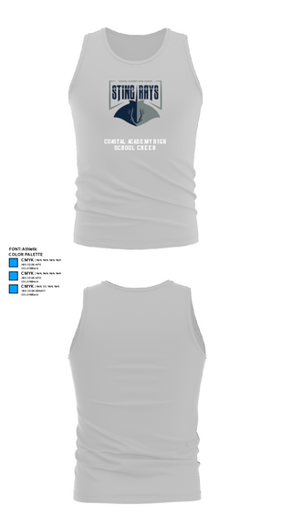 Tank Top, Coastal Academy High School Cheer, Cheer, Teamtime, Team time, sublimation, custom sports apparel, team uniforms, spirit wear, spiritwear, sports uniforms, custom shirts, team store, custom team store, fundraiser sports, apparel fundraiser