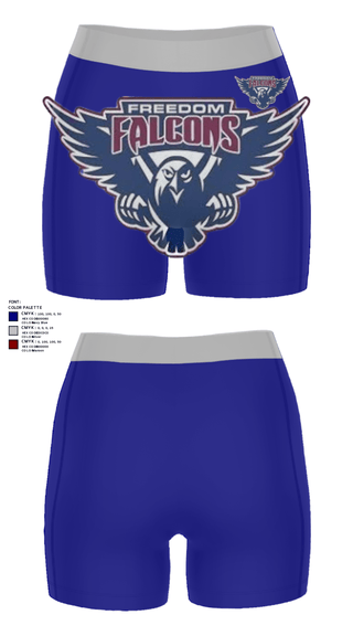 Women's Compression Shorts, Freedom High School Softball, Softball, Teamtime, Team time, sublimation, custom sports apparel, team uniforms, spirit wear, spiritwear, sports uniforms, custom shirts, team store, custom team store, fundraiser sports, apparel fundraiser