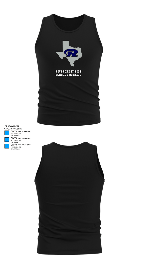 Tank Top, Rivercrest High School Football, Football, Teamtime, Team time, sublimation, custom sports apparel, team uniforms, spirit wear, spiritwear, sports uniforms, custom shirts, team store, custom team store, fundraiser sports, apparel fundraiser